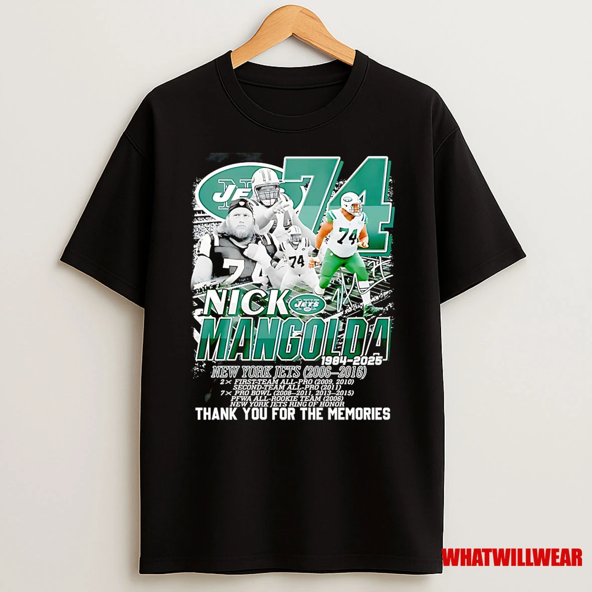 Nick Mangold 1984 2025 New York Jets 2006 2016 Thank You For The Memories Shirts