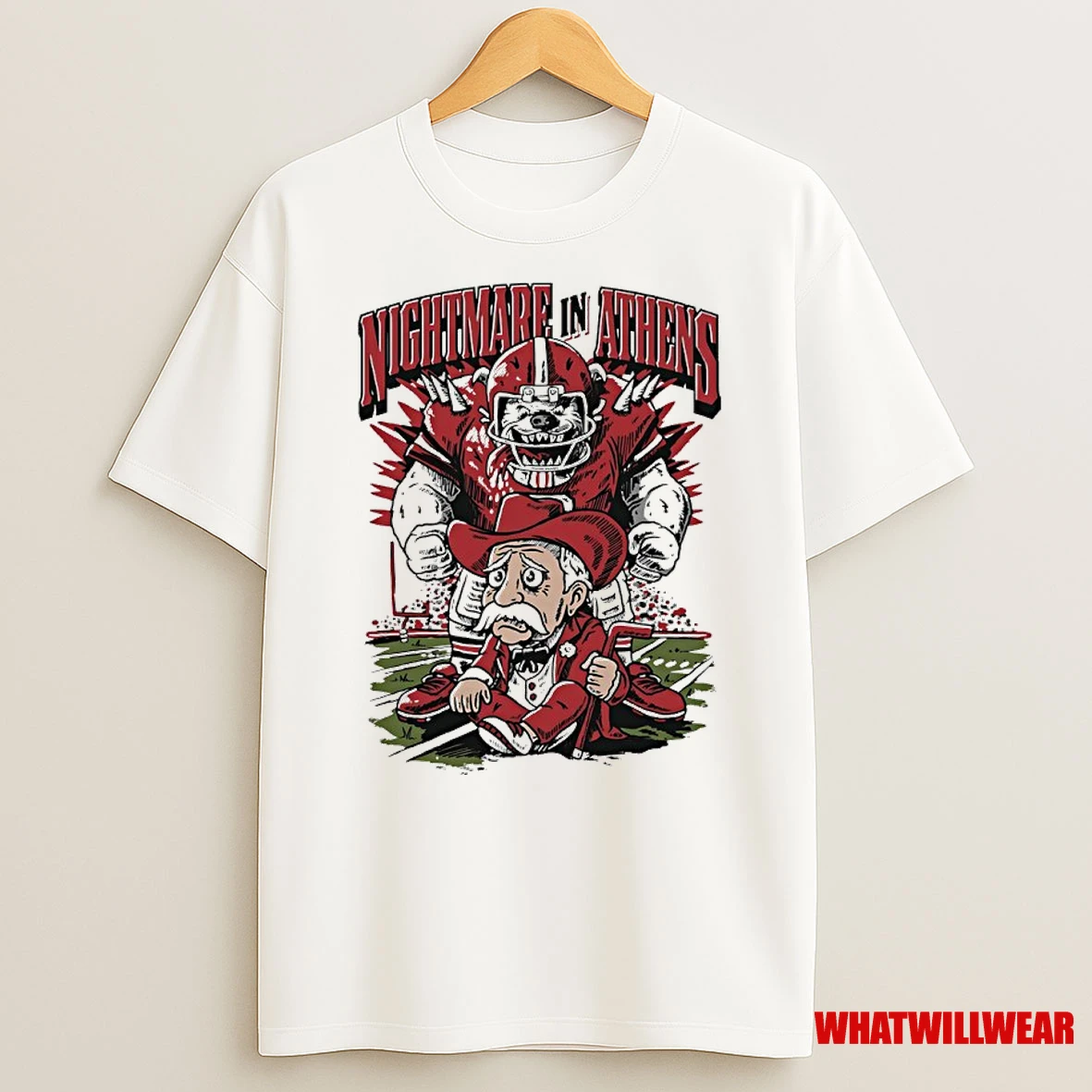 Nightmare In Athens Georgia Bulldogs Knock Off Ole Miss Rebels Mascot Shirts