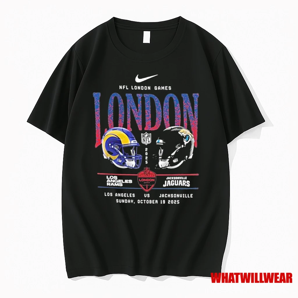 Nike Nfl London Games 2025 Rams Vs Jaguars Duel Helmet Shirts