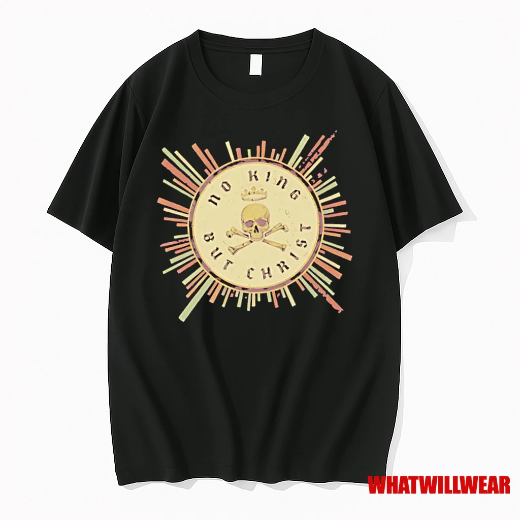 No King But Christ Retro Seal Shirts