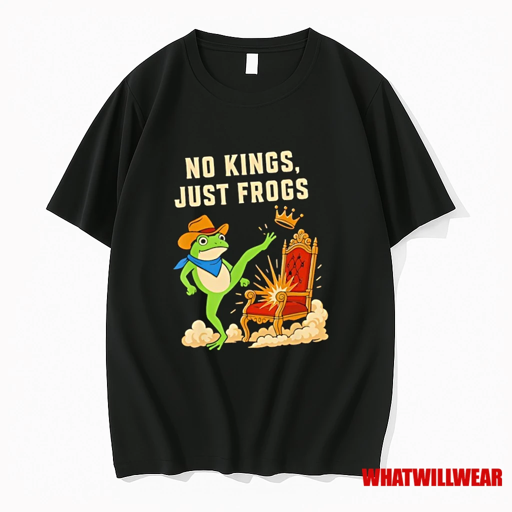 No Kings Just Frogs Portland Protest Vintage Shirts