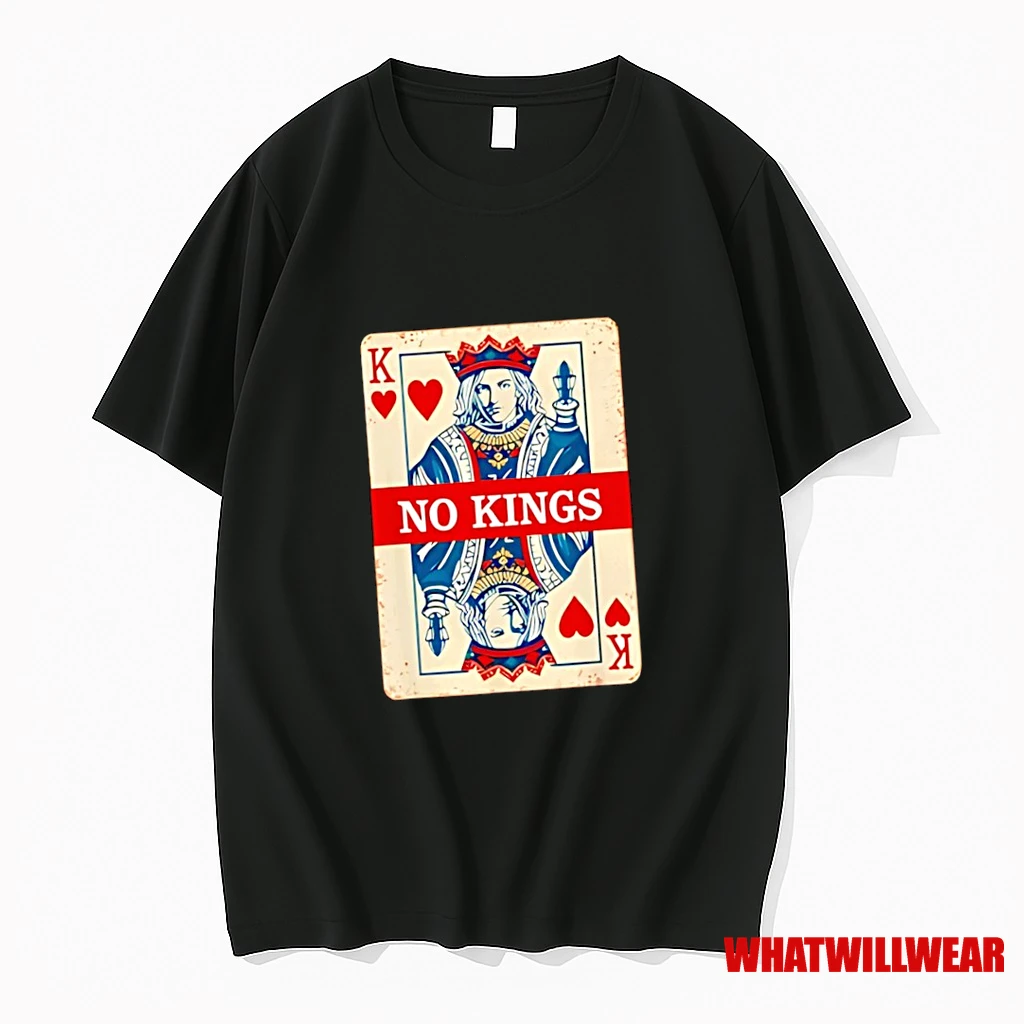 No Kings Playing Card Statement Design Shirts