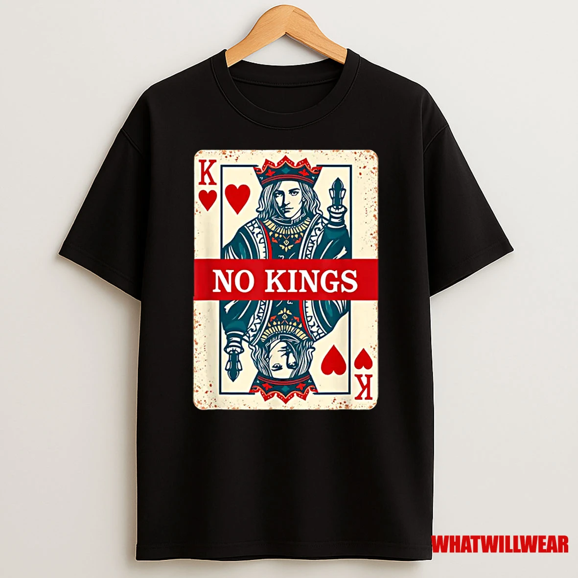 No Kings Playing Card Statement Shirts