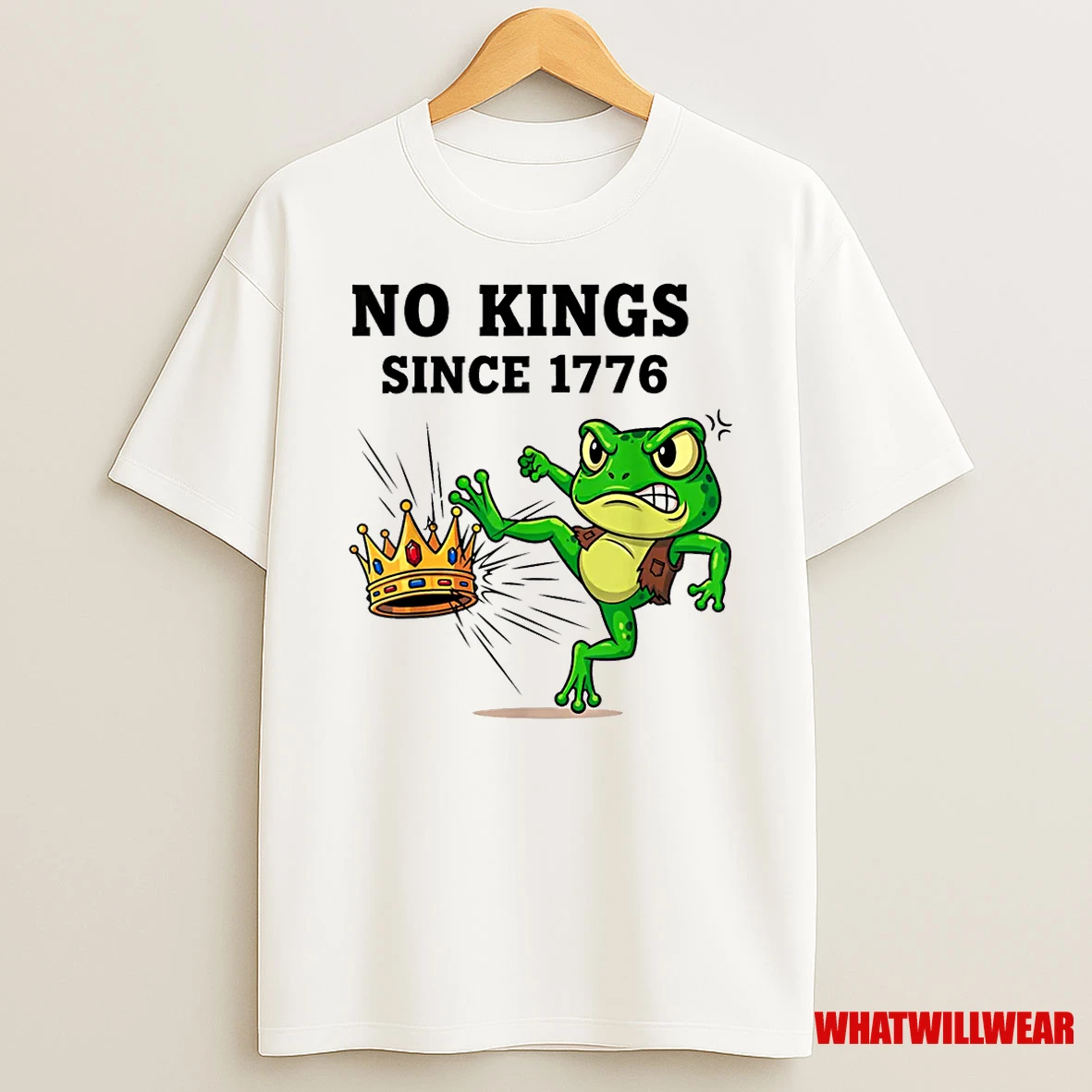 No Kings Since 1776 Frog Protest Shirts