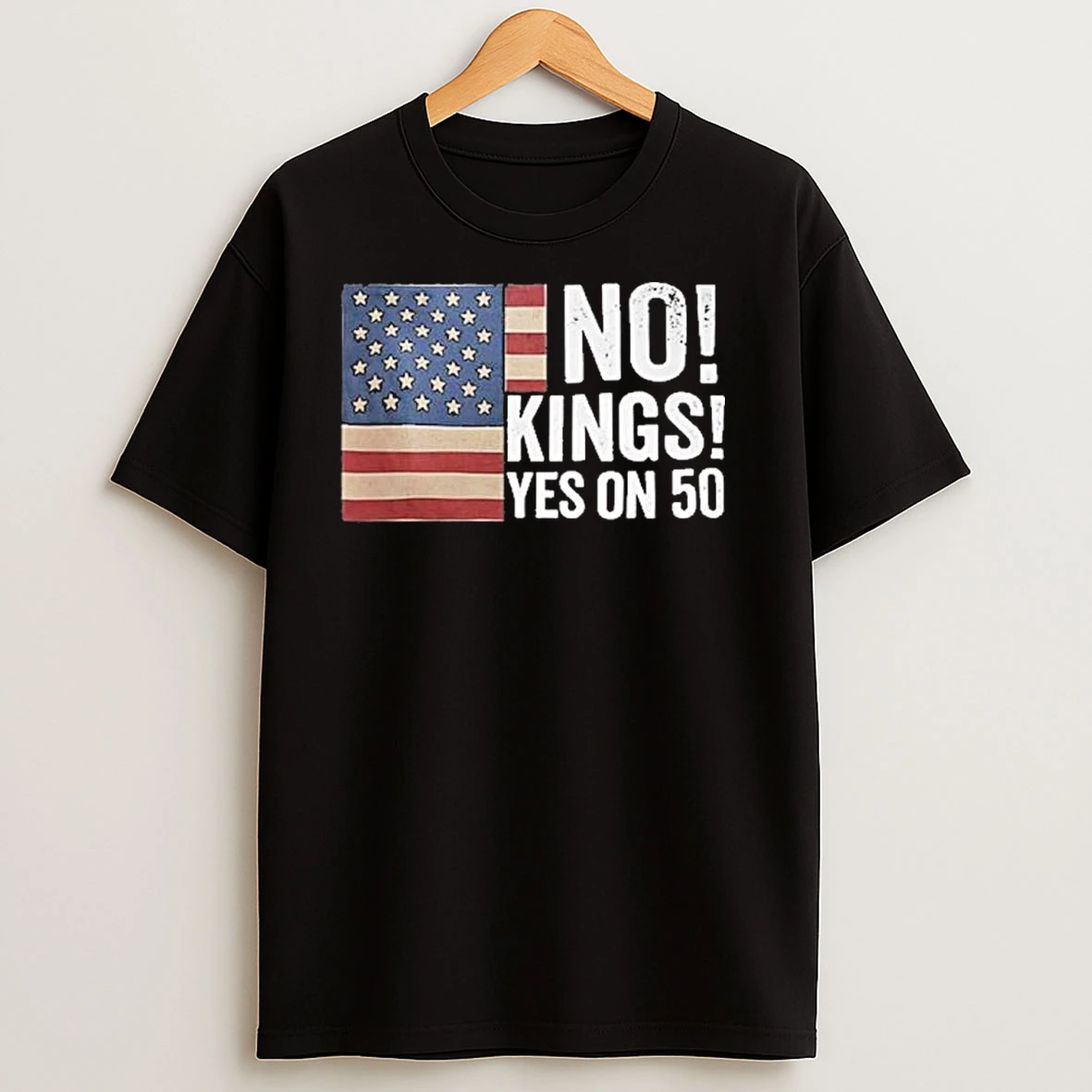 No Kings Yes On 50 Flag T Shirts