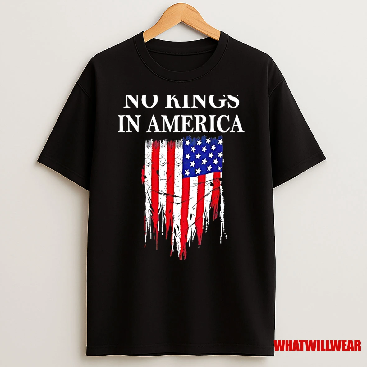 No Kings In America America Flag Shirts