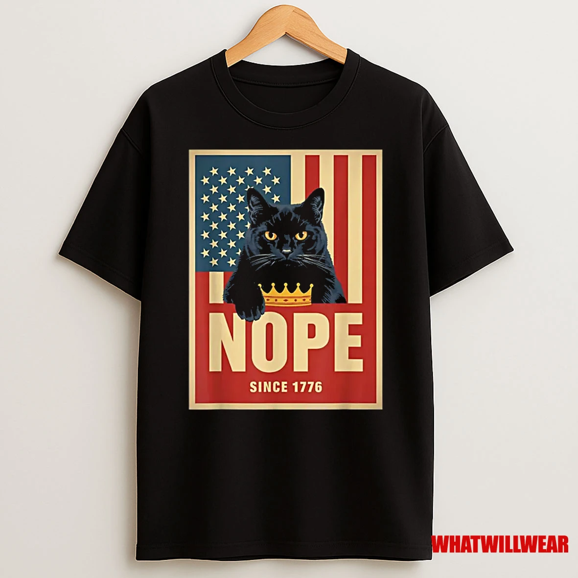 No Kings In America Cat Nope 1776 Shirts