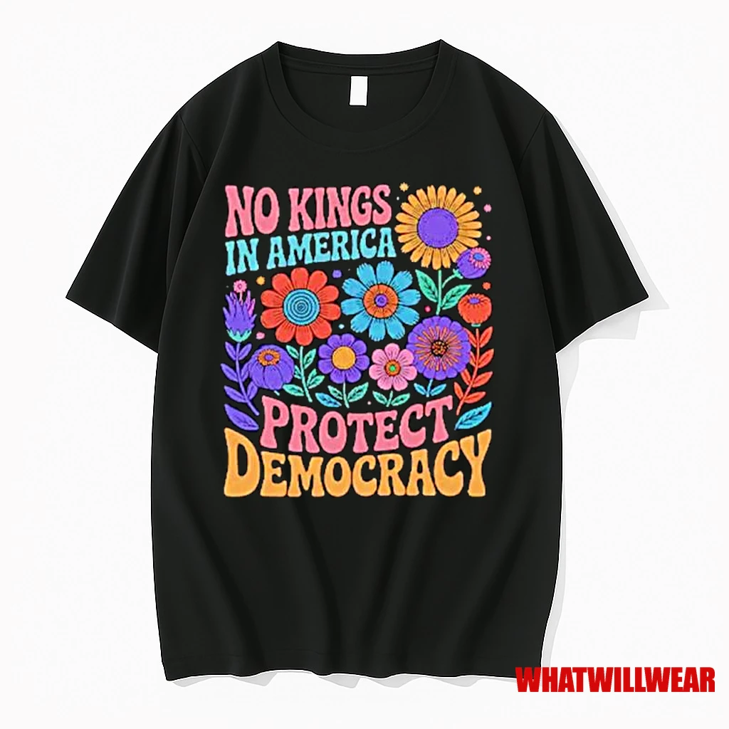 No King In American Protect Democracy Ornaments Shirts