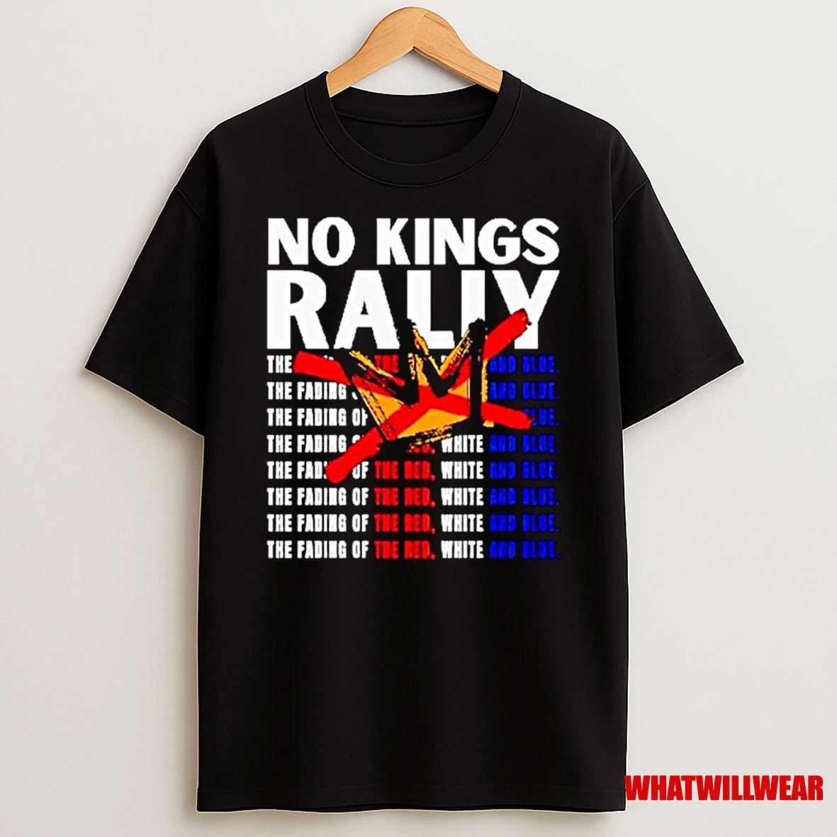 No Kings Rally The Fading Of The Red White And Blue Ornaments Shirts