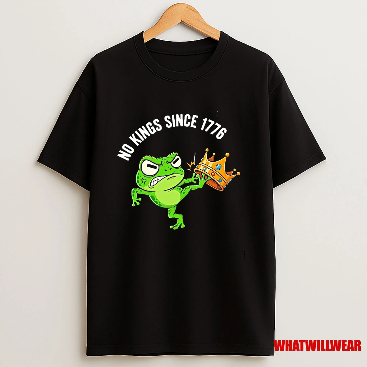 No Kings Since 1776 Patriotic Frog Shirts