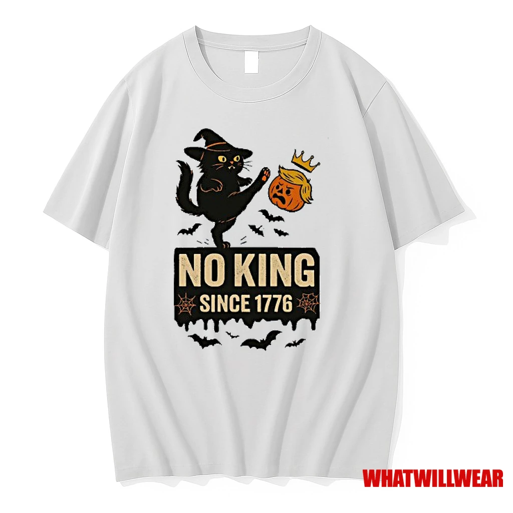 No Kings Since 1776 Witches Black Cat Halloween Shirts