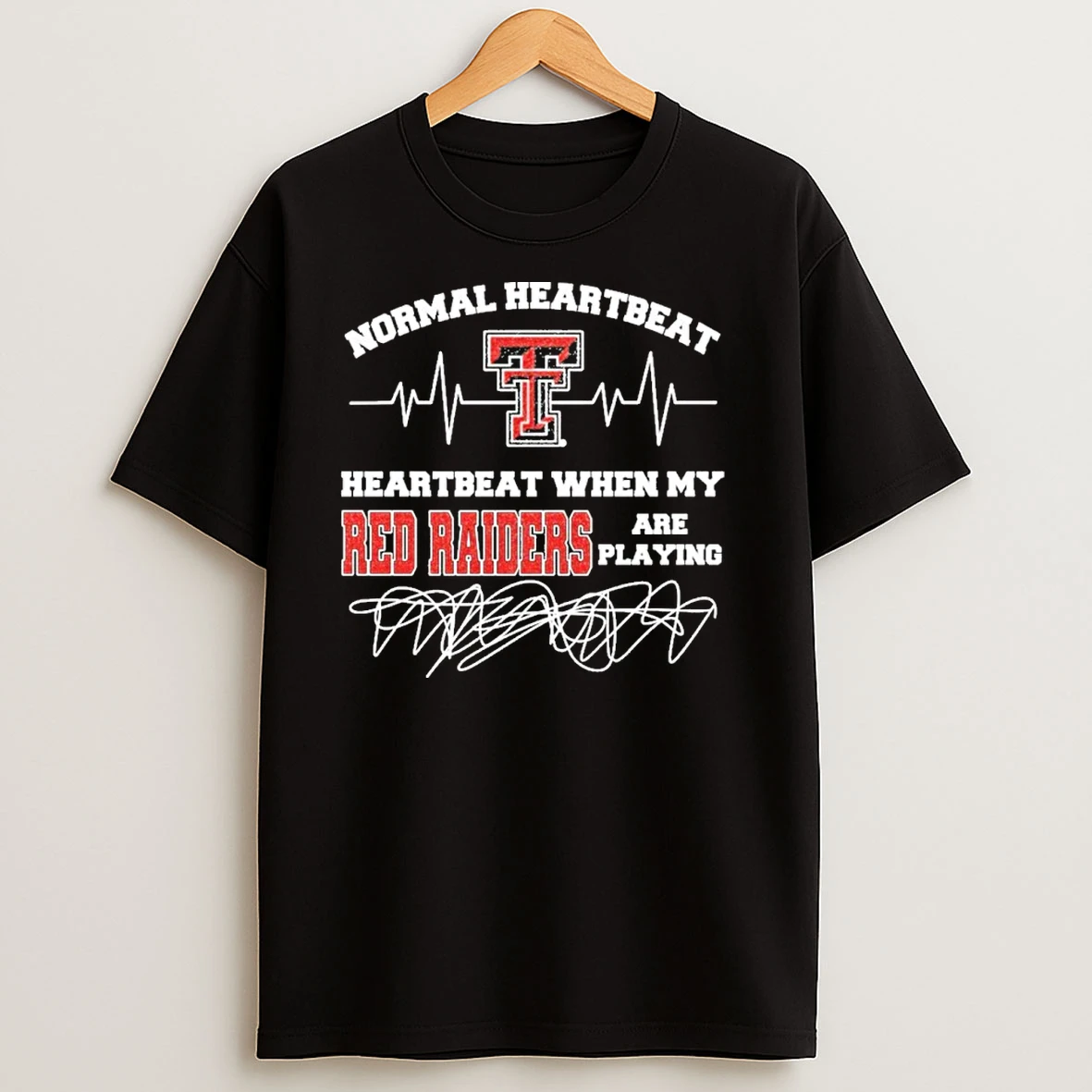 Normal Heartbeat When My Red Raiders Are Playing T Shirts