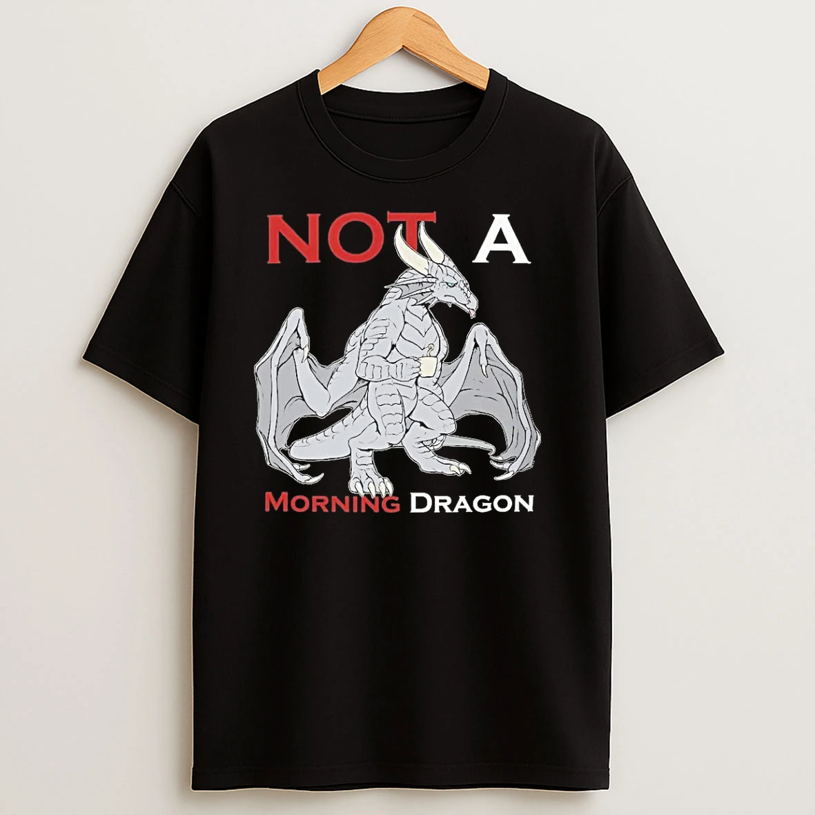 Not A Morning Dragon Purple T Shirts