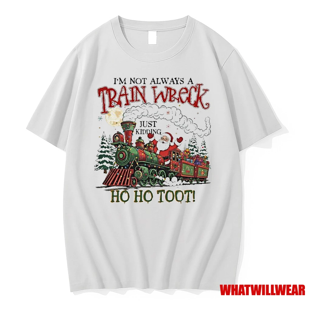 Not Always A Train Wreck Christmas Santa Shirts