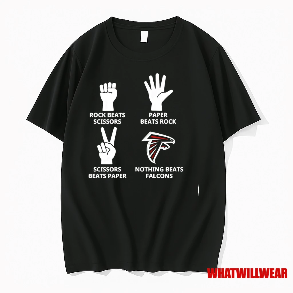 Nothing Beats Atlanta Falcons Rock Beats Scissors Paper Beats Rock Shirts