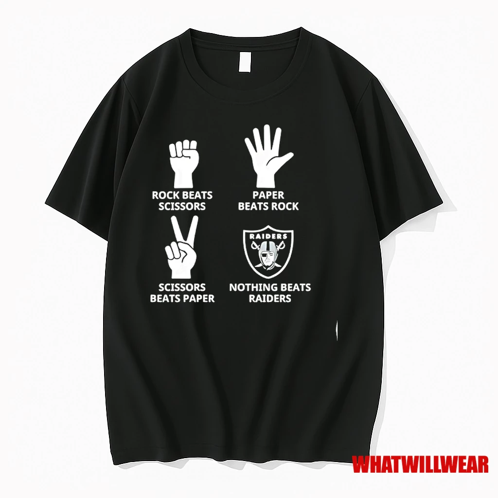 Nothing Beats Las Vegas Raiders Rock Beats Scissors Paper Beats Rock Shirts