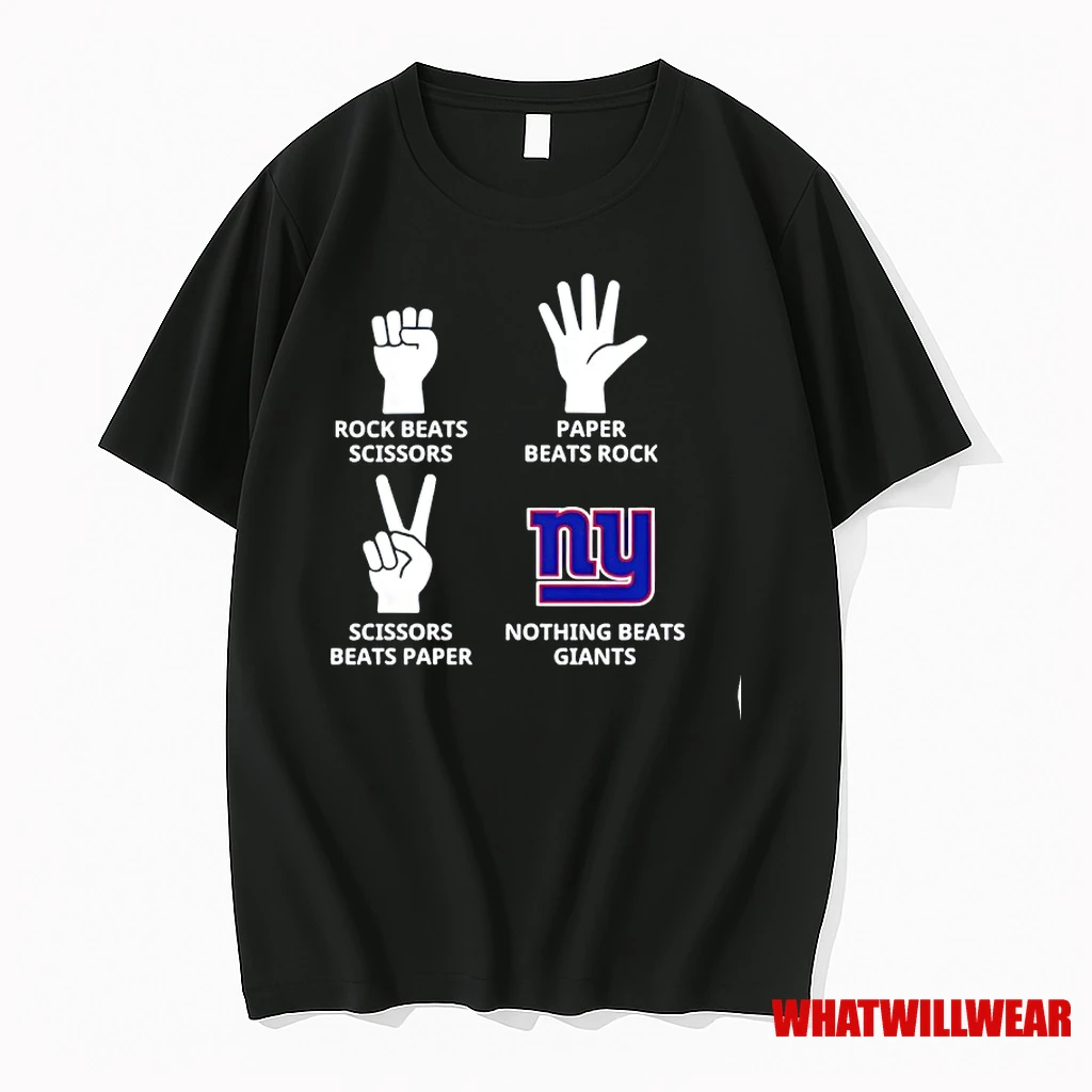 Nothing Beats New York Giants Rock Beats Scissors Paper Beats Rock Shirts