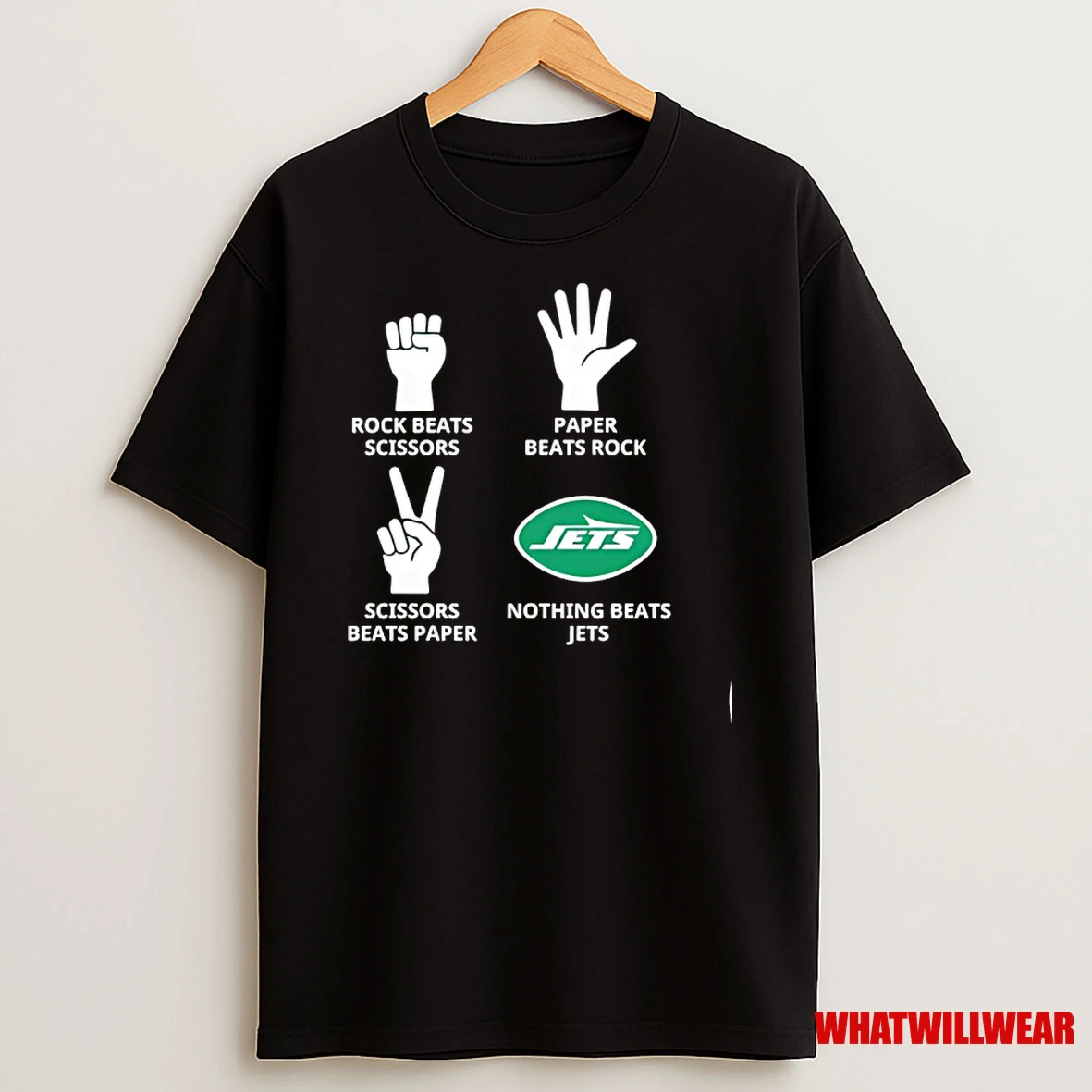 Nothing Beats New York Jets Rock Beats Scissors Paper Beats Rock Shirts