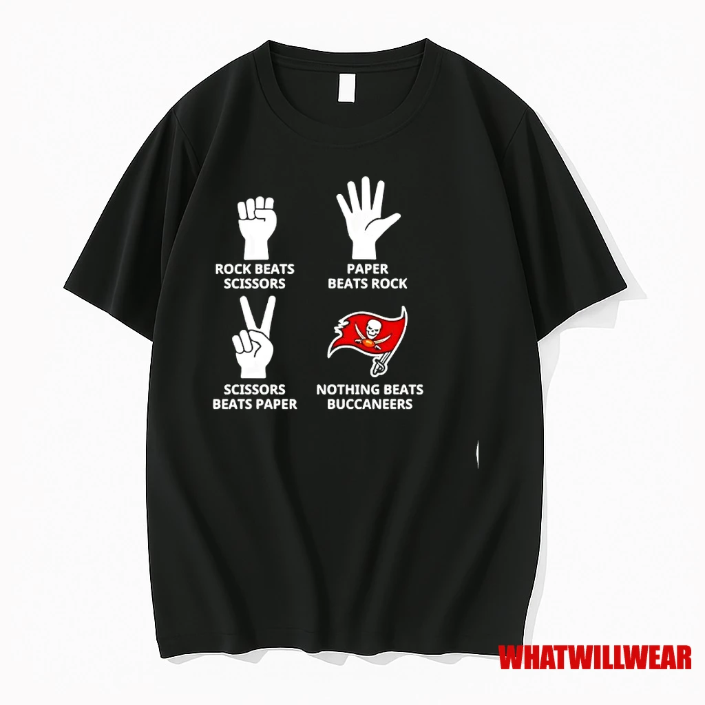 Nothing Beats Tampa Bay Buccaneers Rock Beats Scissors Paper Beats Rock Shirts