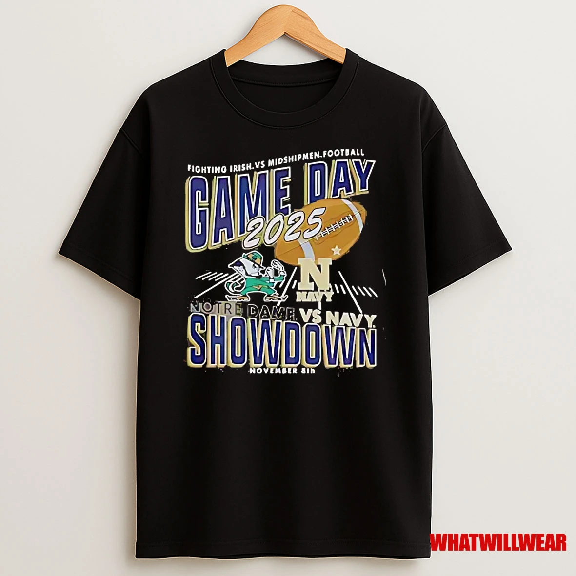 Notre Dame Fighting Irish Vs Navy Midshipmen Game Day Showdown 2025 Shirts