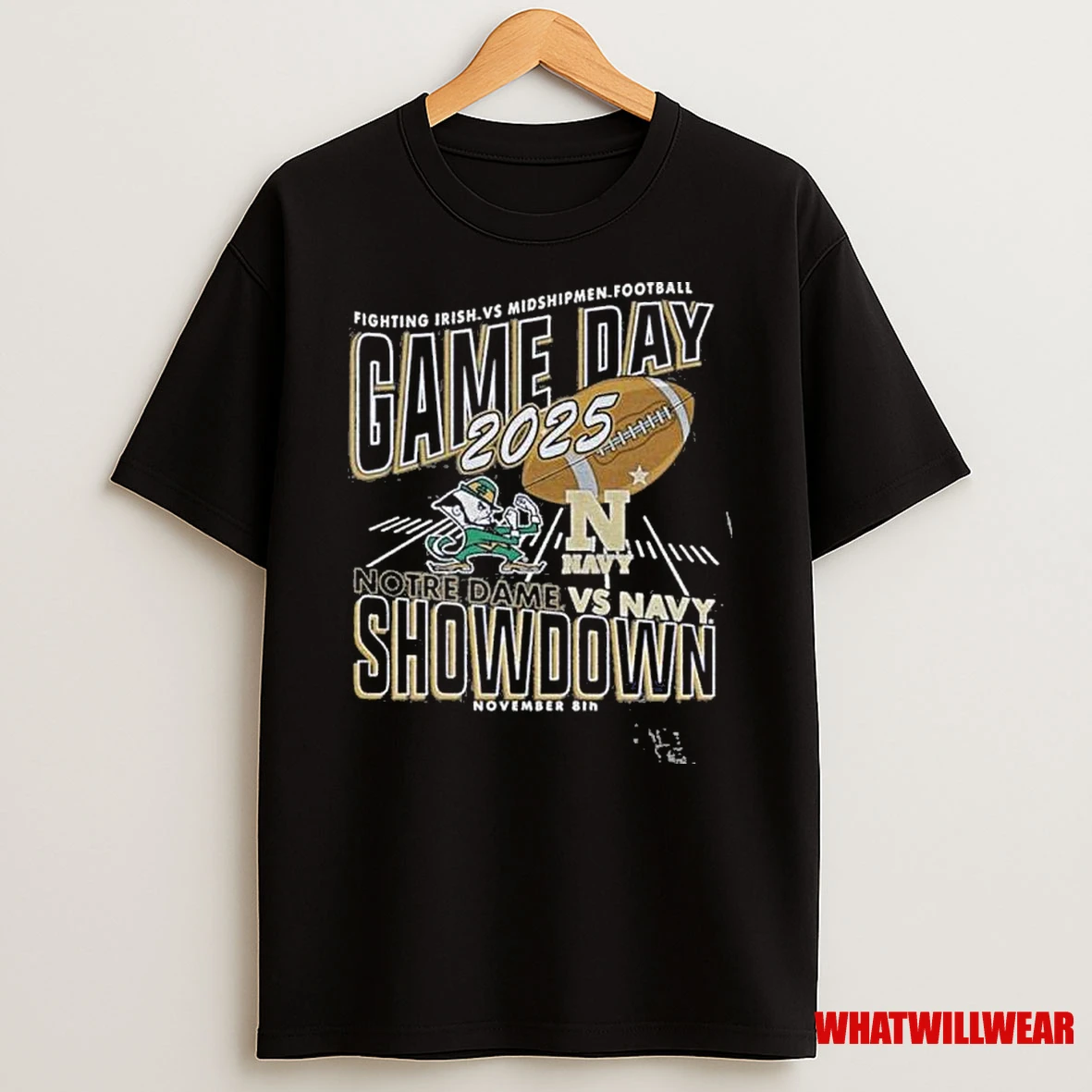 Notre Dame Fighting Irish Vs Navy Midshipmen Gameday Football Matchup Shirts