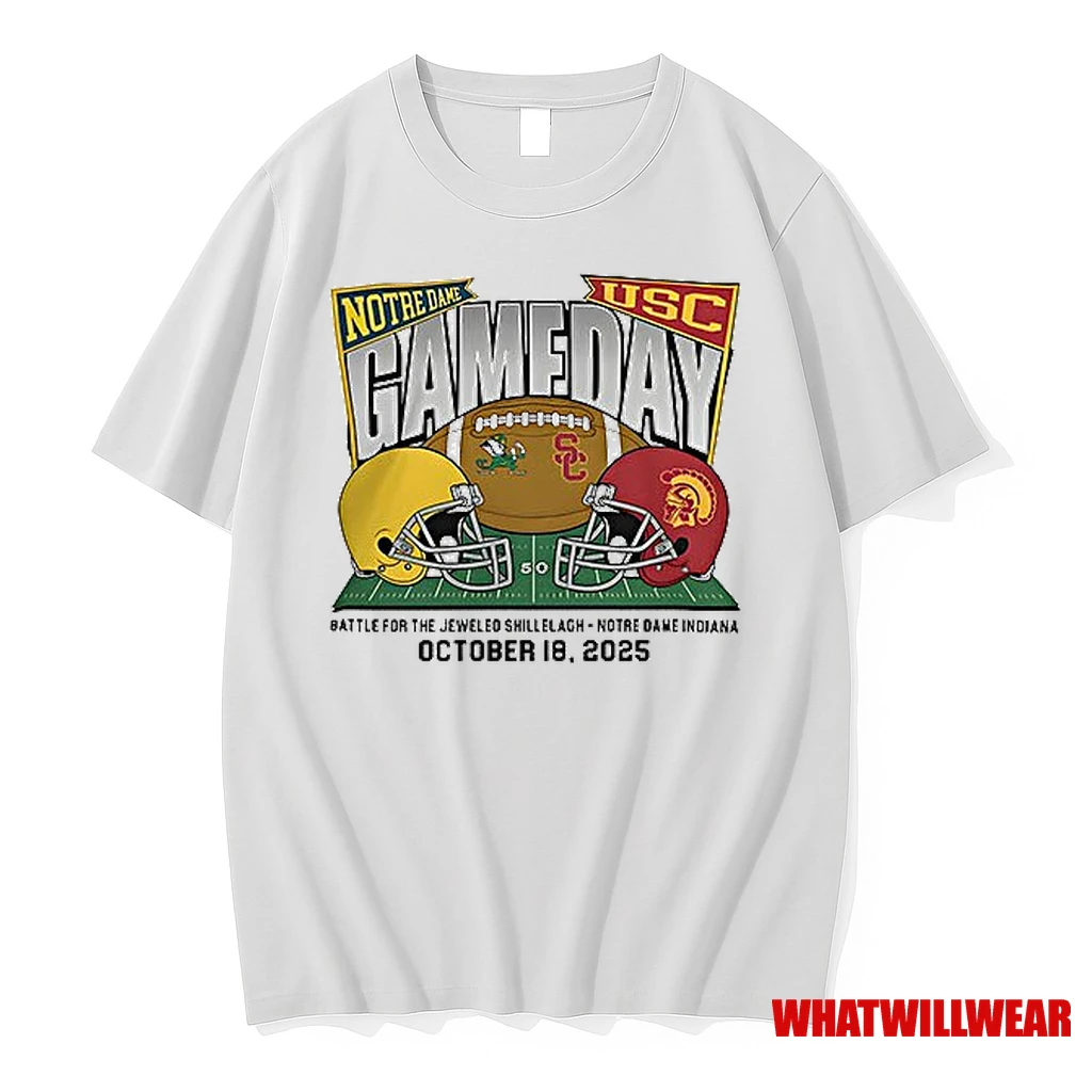 Notre Dame Fighting Irish Vs Usc Trojans 2025 Gameday Matchup Shirts