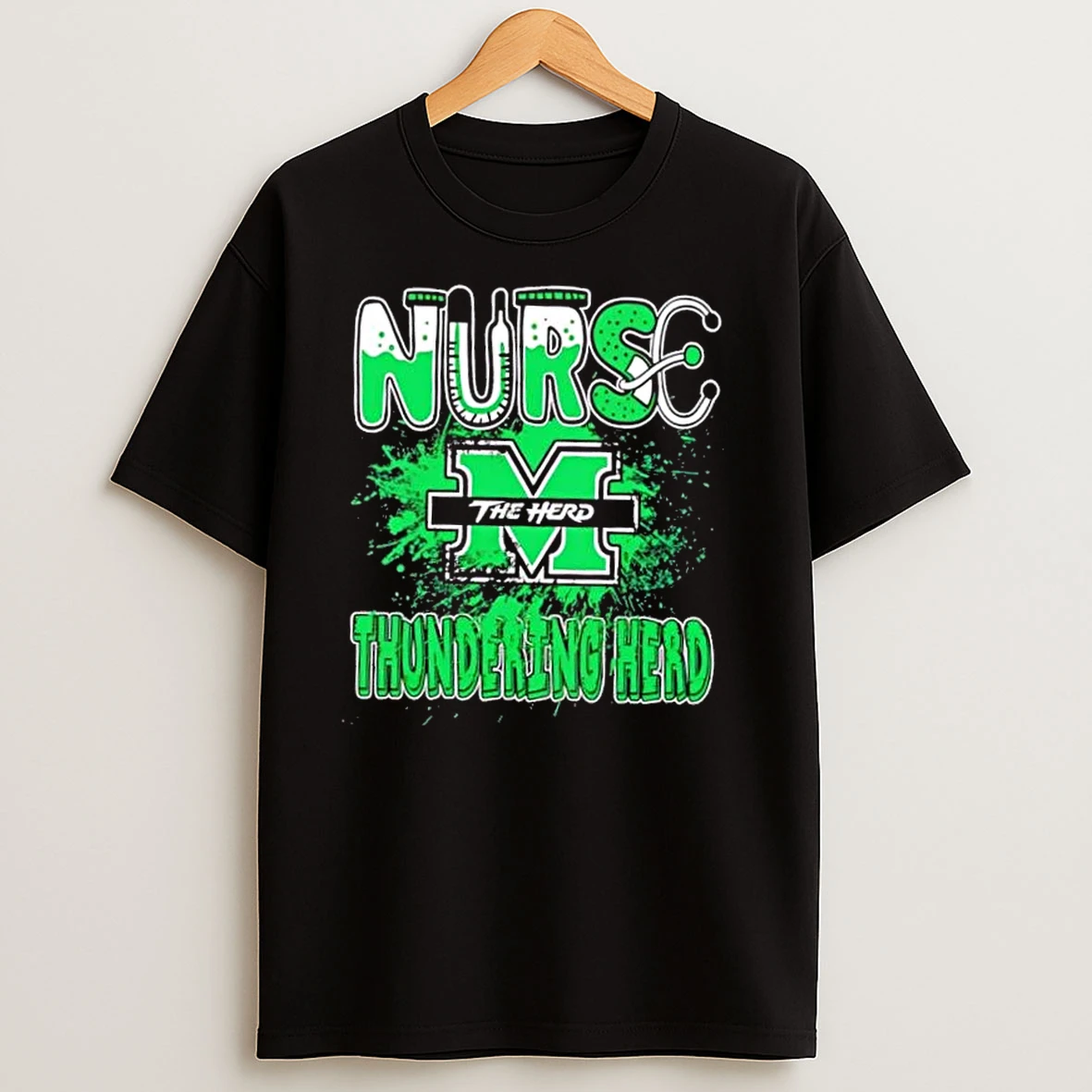 Nurse X Marshall Thundering Herd Football T Shirts