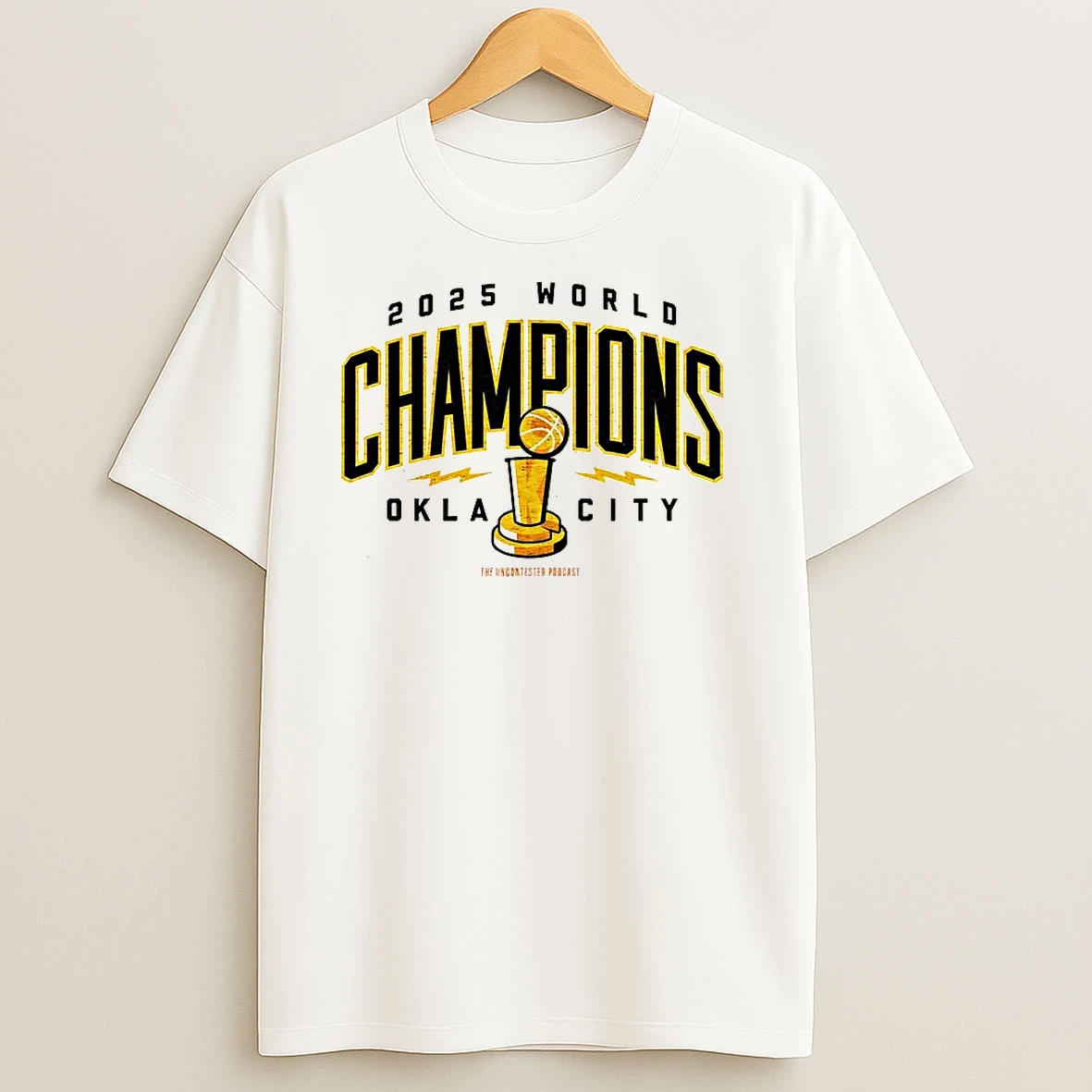 Okc Thunder Nba Champions 2025 Okla City Trophy T Shirts