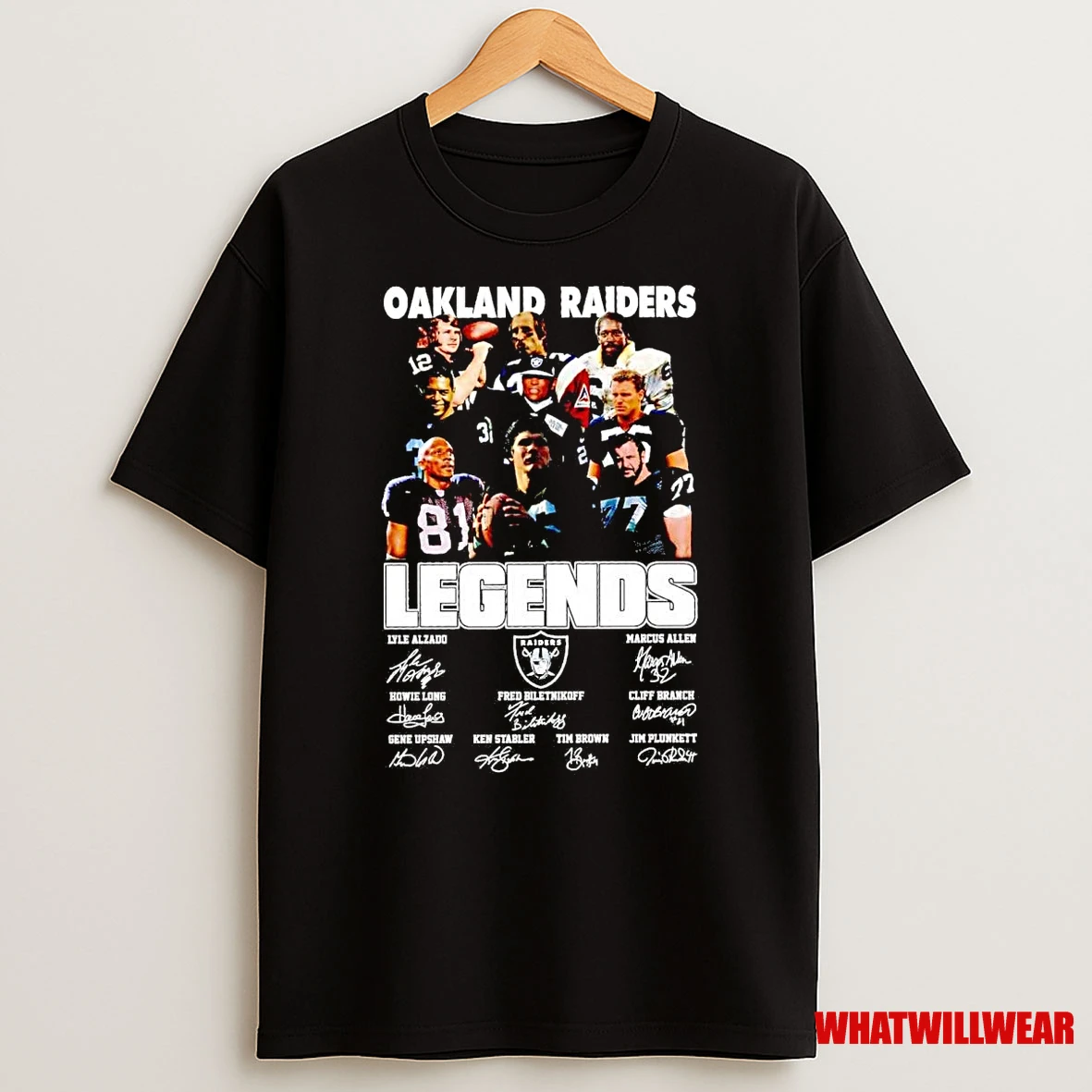 Oakland Raiders Legends Names Signatures Shirts