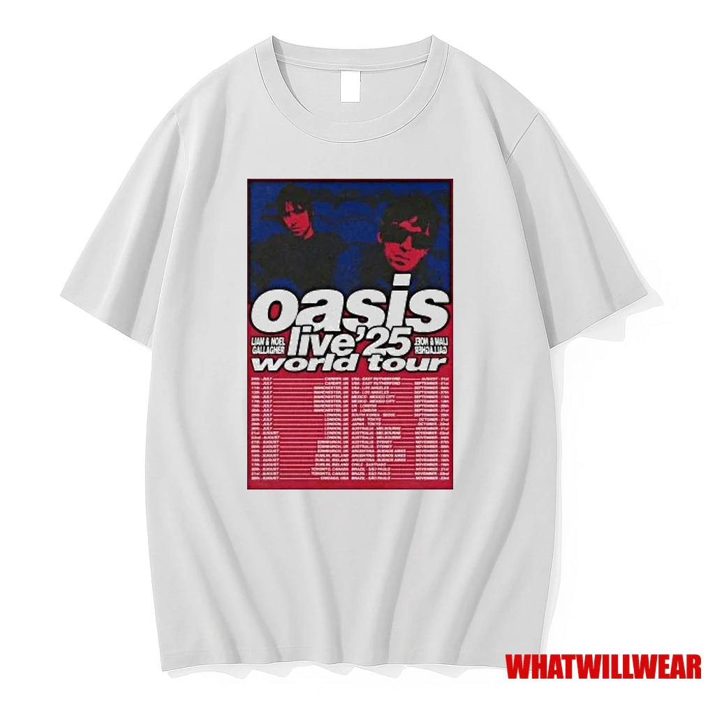 Oasis Liam And Noel Gallagher Live 25 World Tour 2025 Shirts
