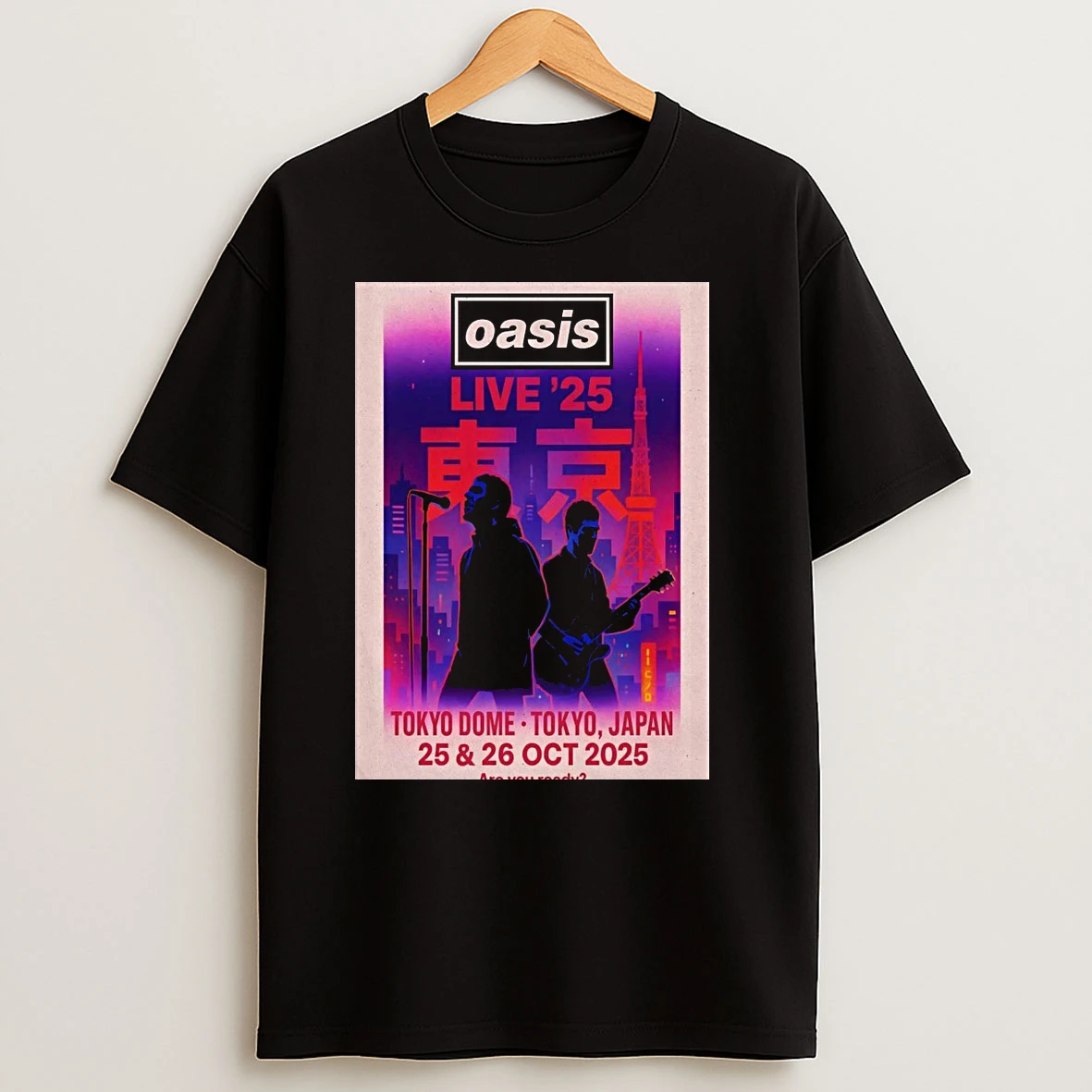 Oasis Oct 25 26 2025 Tokyo Dome In Tokyo Japan T Shirts