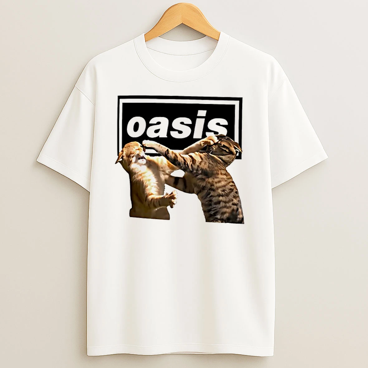 Oasis Feline Brawl Cats Meme T Shirts