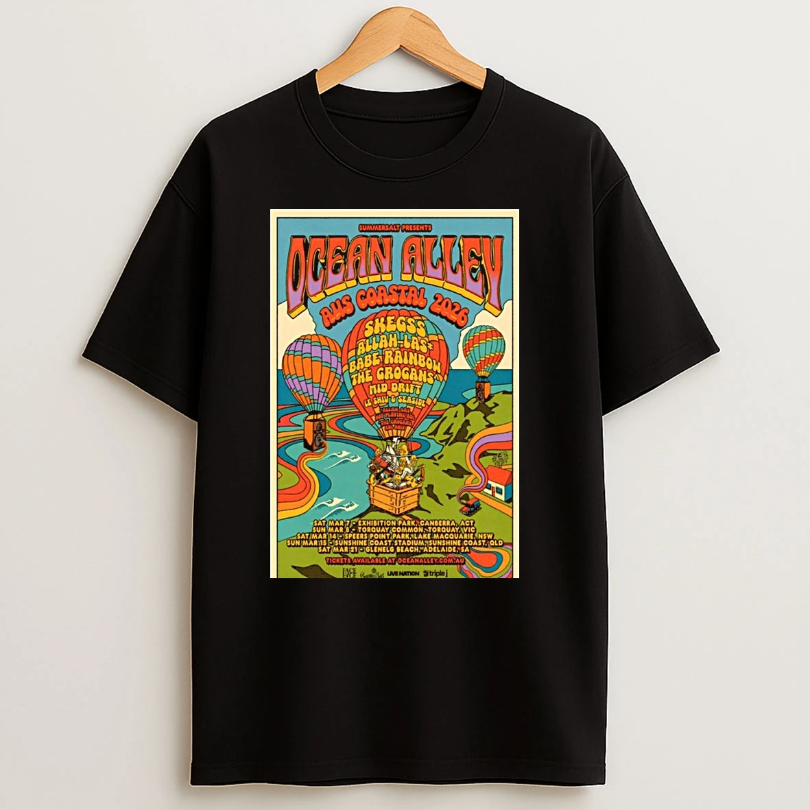 Ocean Alley 2026 Australian Coastal Tour T Shirts