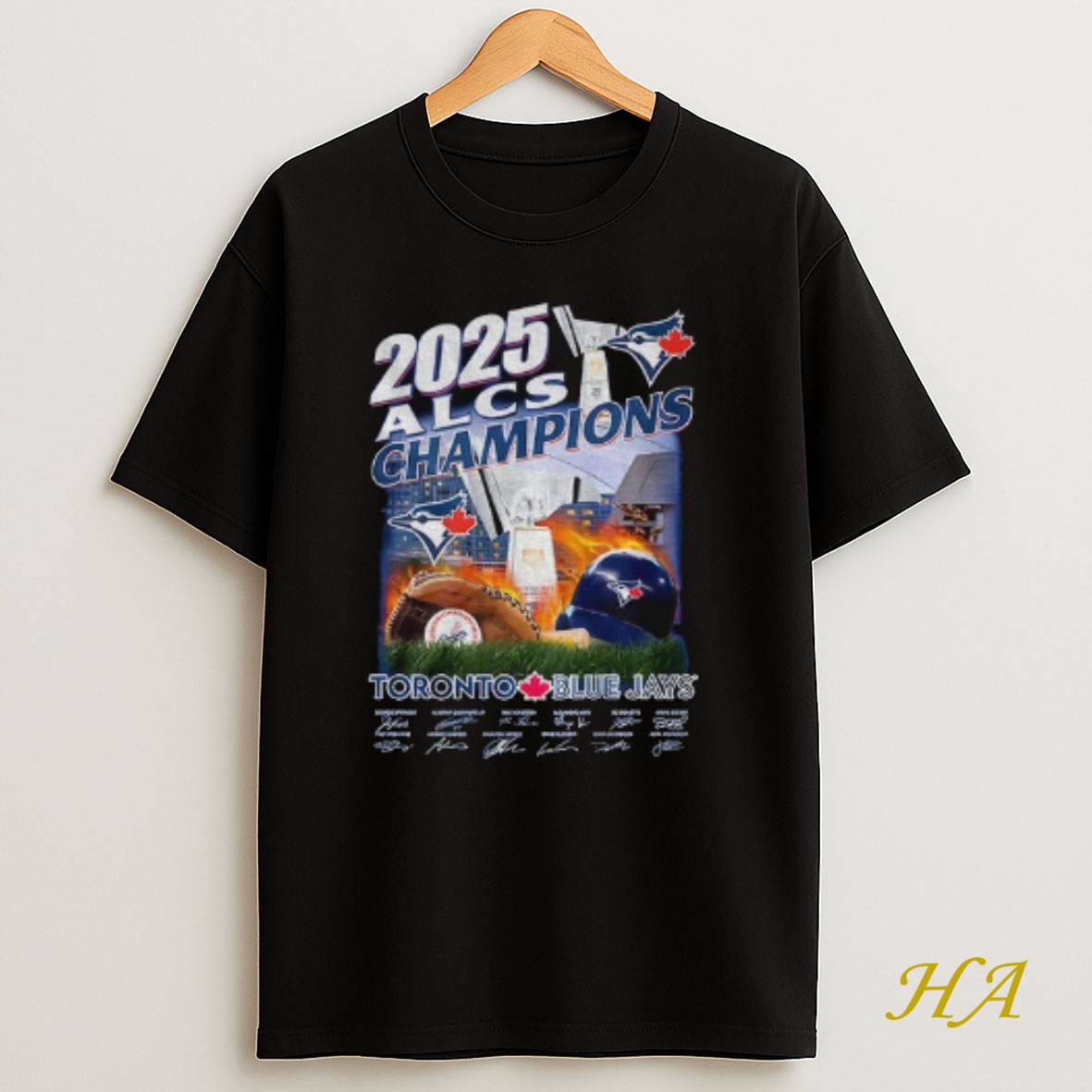 Official 2025 Alcs Champions Toronto Blue Jays Signature T Shirt