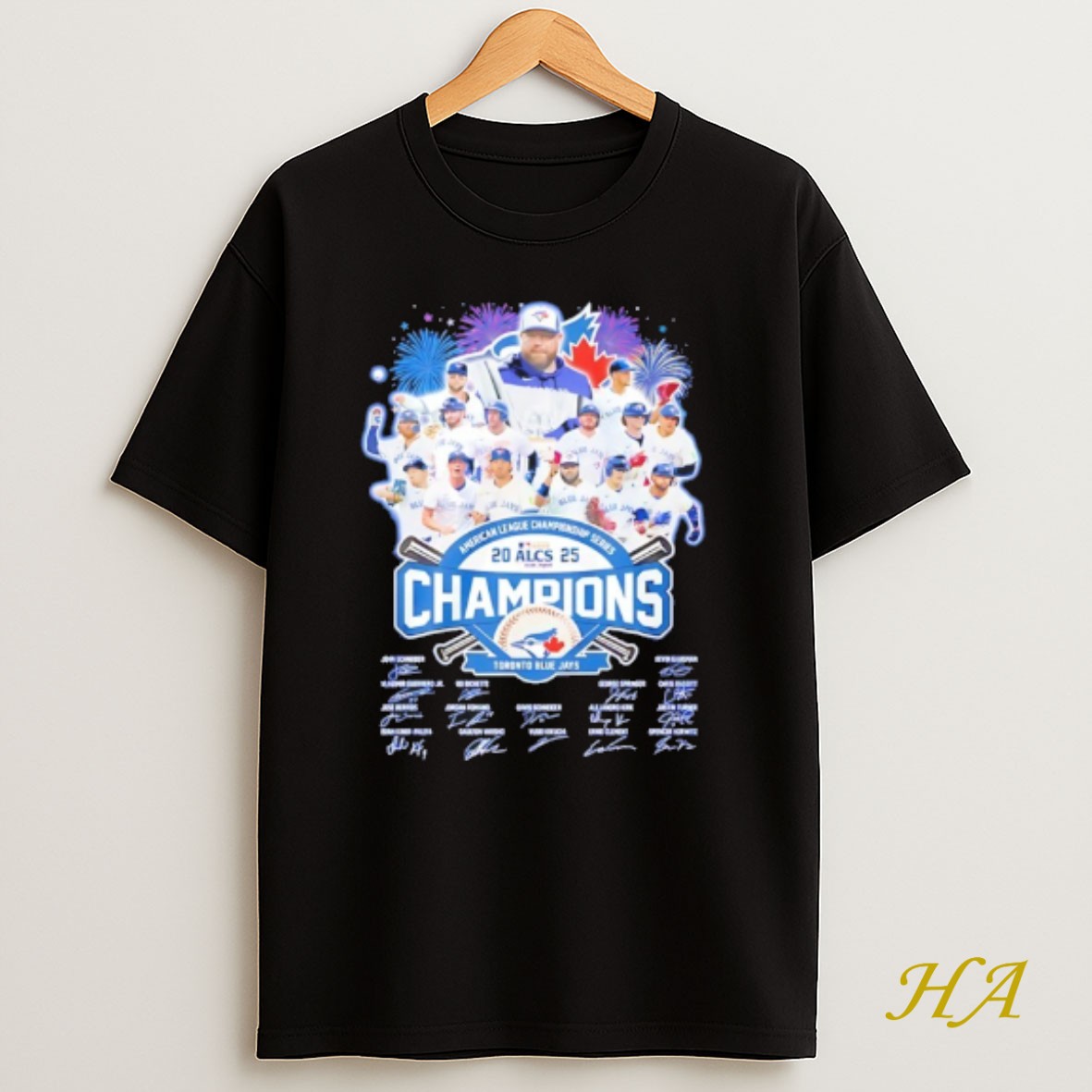 Official 2025 Alcs Champions Toronto Blue Jays Signatures T Shirt