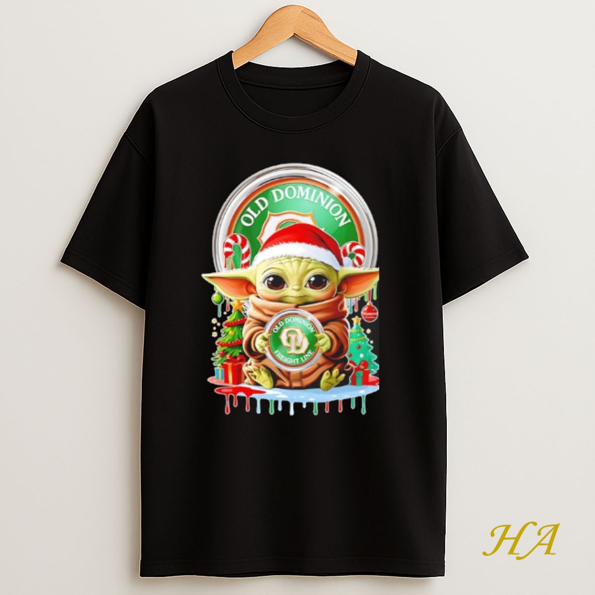 Official 2025 Christmas Baby Yoda X Old Dominion Freight Line Shirt