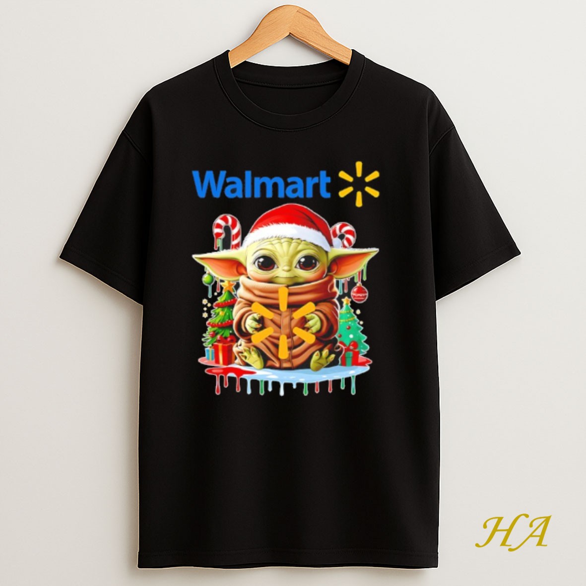 Official 2025 Christmas Baby Yoda X Walmart Shirt