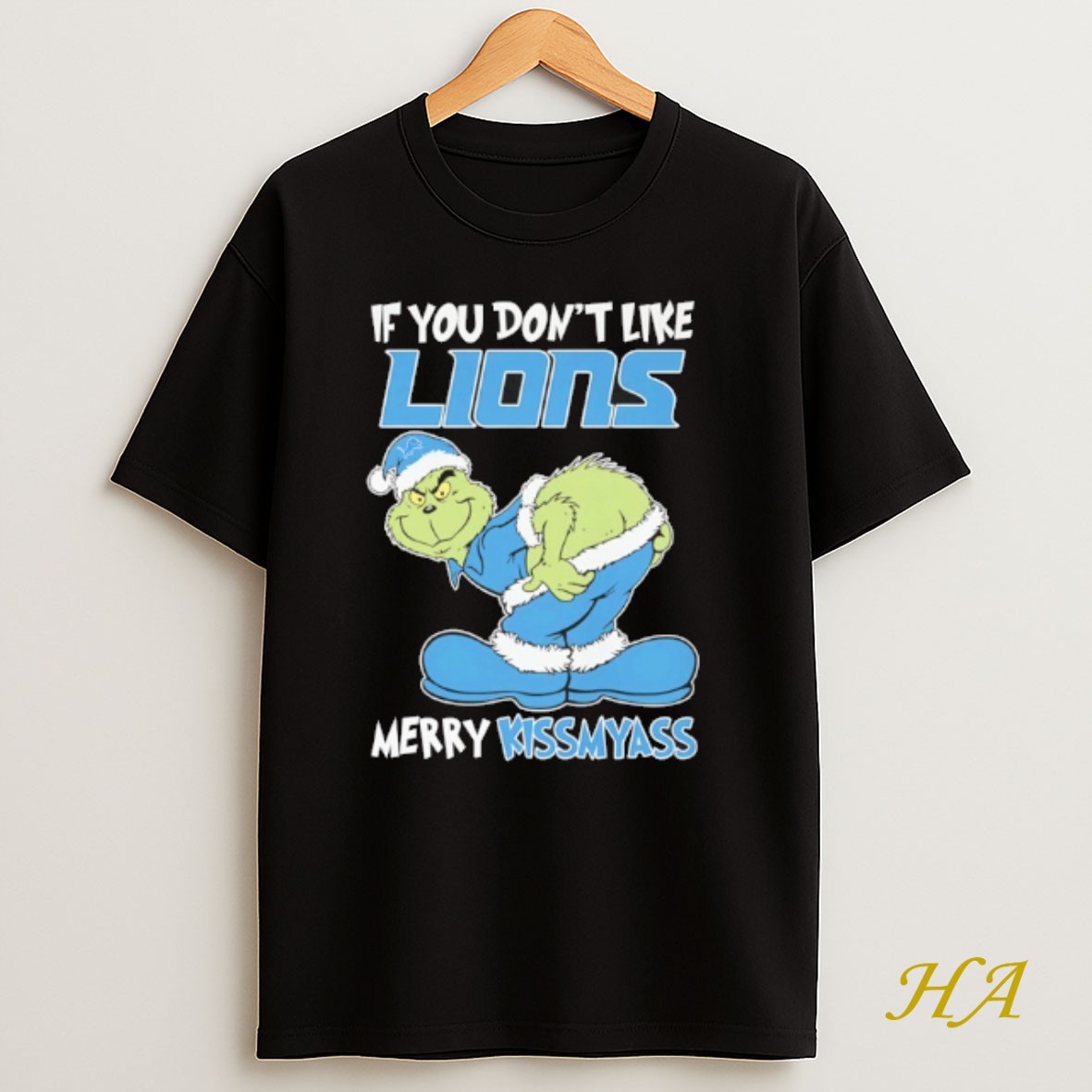 Official 2025 Grinch If You Dont Like Detroit Lions Merry Kissmyass Shirt