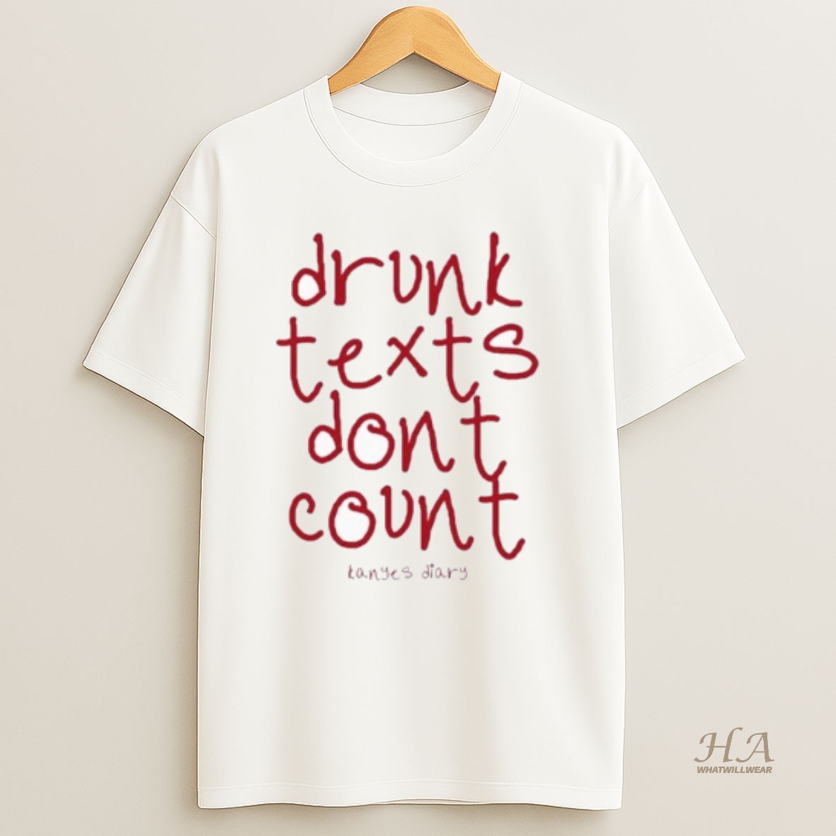 Official 2025 Kanyes Diary Drunk Texts T Shirt