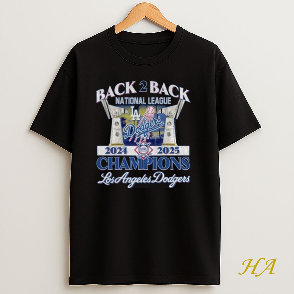Official 2025 National League Champions Los Angeles Dodgers Back 2 Back Ws Champs Shirt