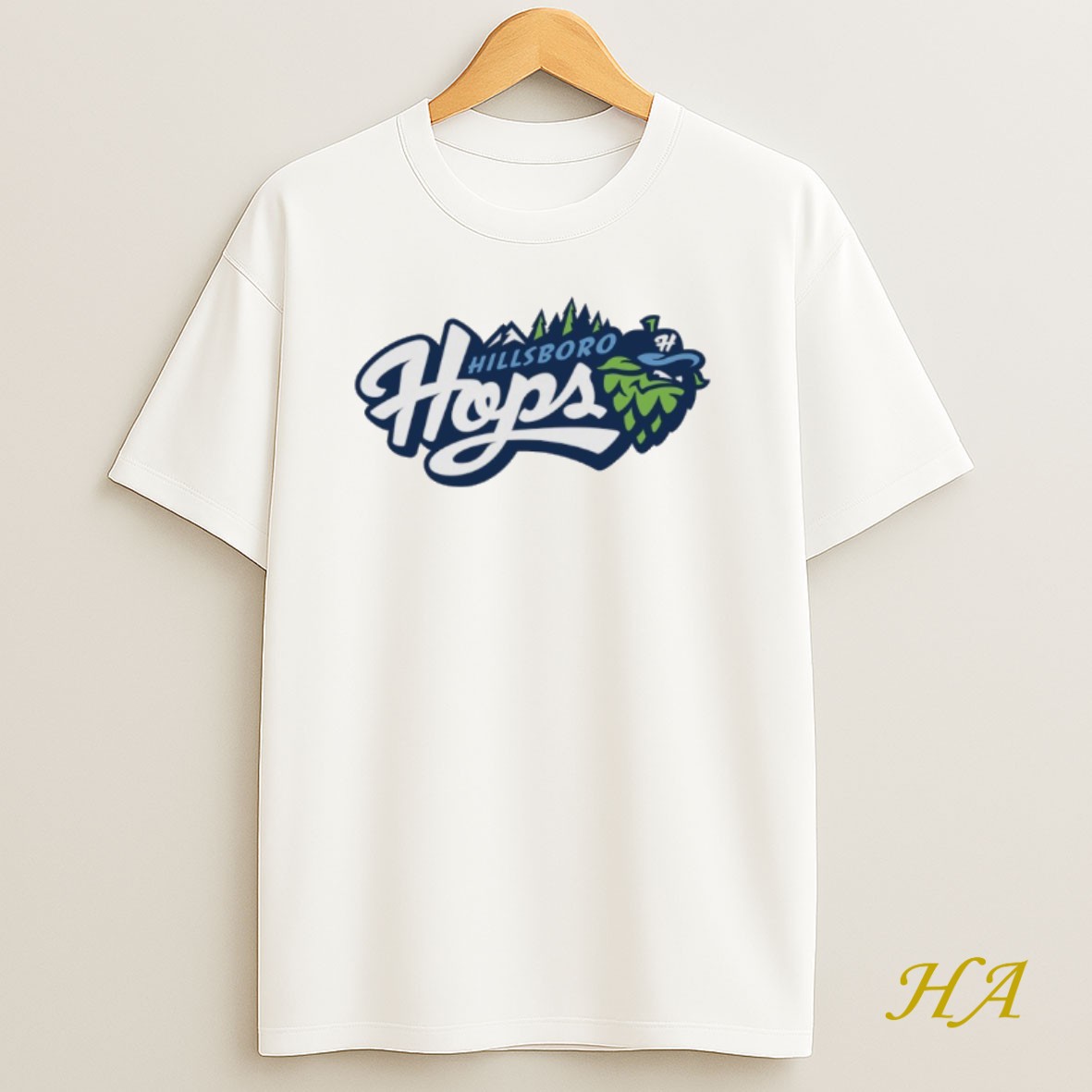Official 2025 Valor Blue Hillsboro Hops Logo Shirt