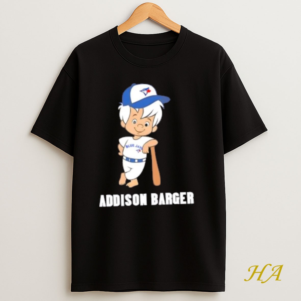 Official Addison Barger Toronto Blue Jays Caricature T Shirt