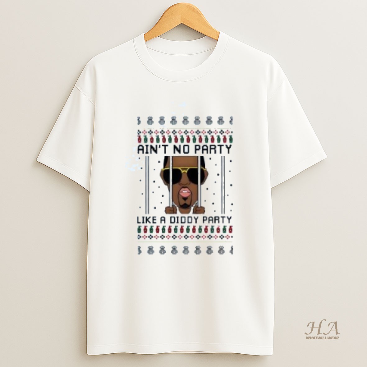 Official Aint No Party Like A Diddy Jail Party Ugly Christmas Shirt