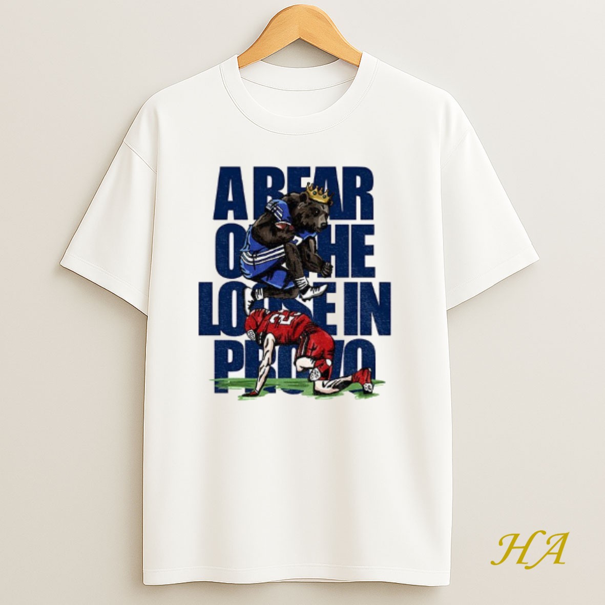 Official Air Bear Detroit Lions Jump Over Kansas City Chief A Bear On The Loose In Provo Shirt