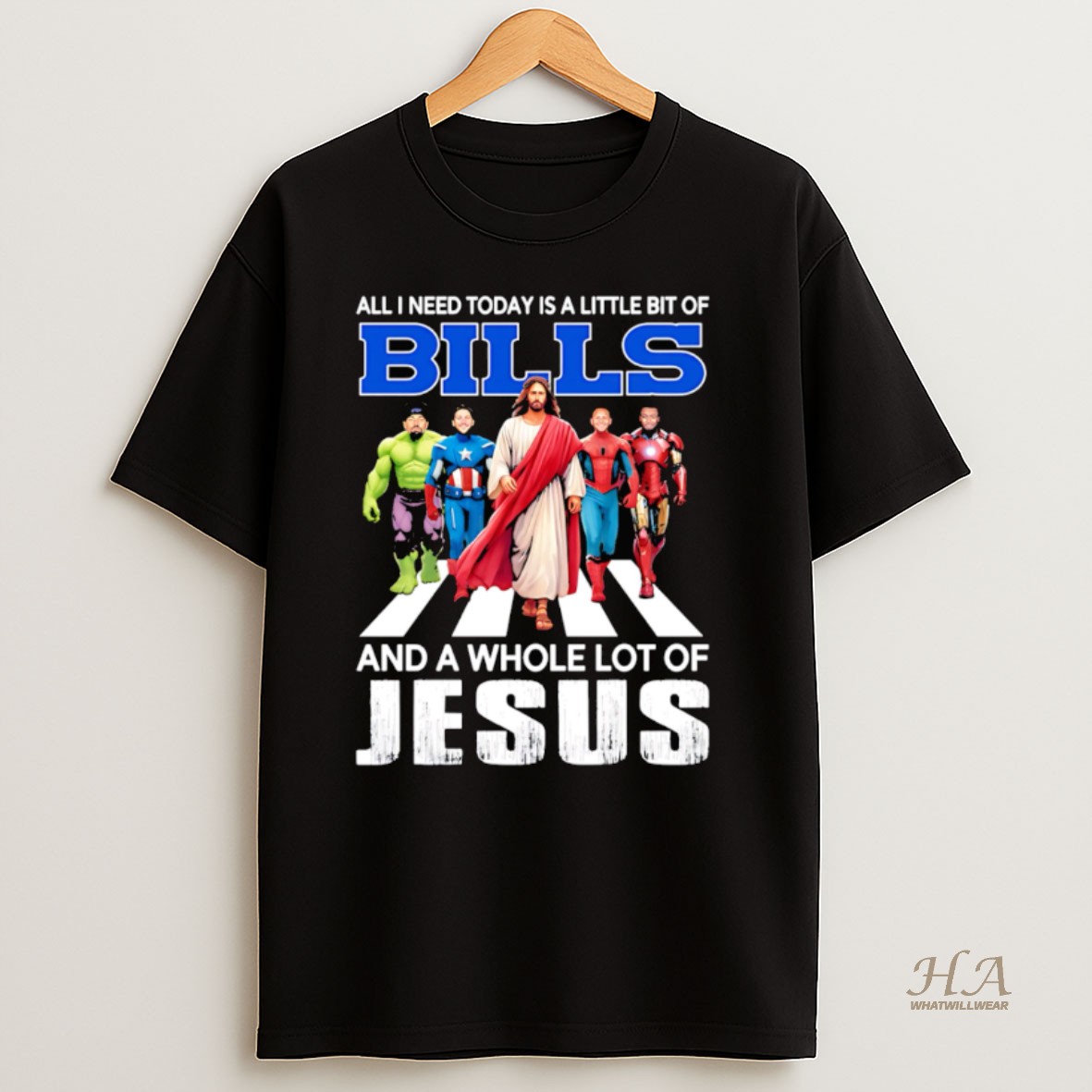 Official All I Need Today Is A Little Bit Of Buffalo Bills And A Whole Lot Of Jesus T Shirt
