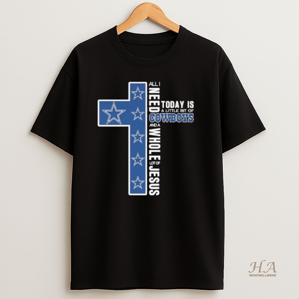 Official All I Need Today Is A Little Bit Of Dallas Cowboys Logo And A Whole Lot Of Jesus T Shirt