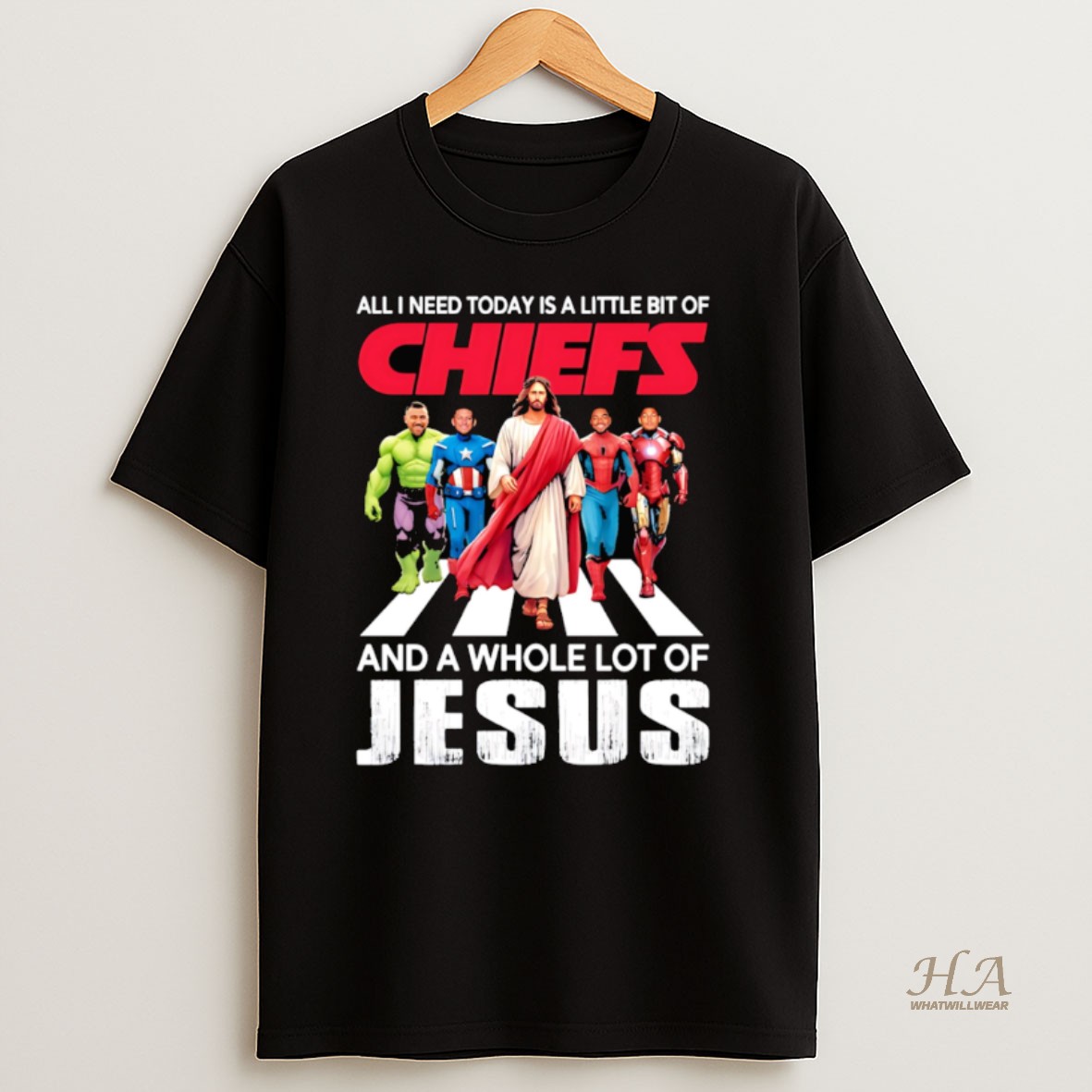 Official All I Need Today Is A Little Bit Of Kansas City Chiefs And A Whole Lot Of Jesus T Shirt