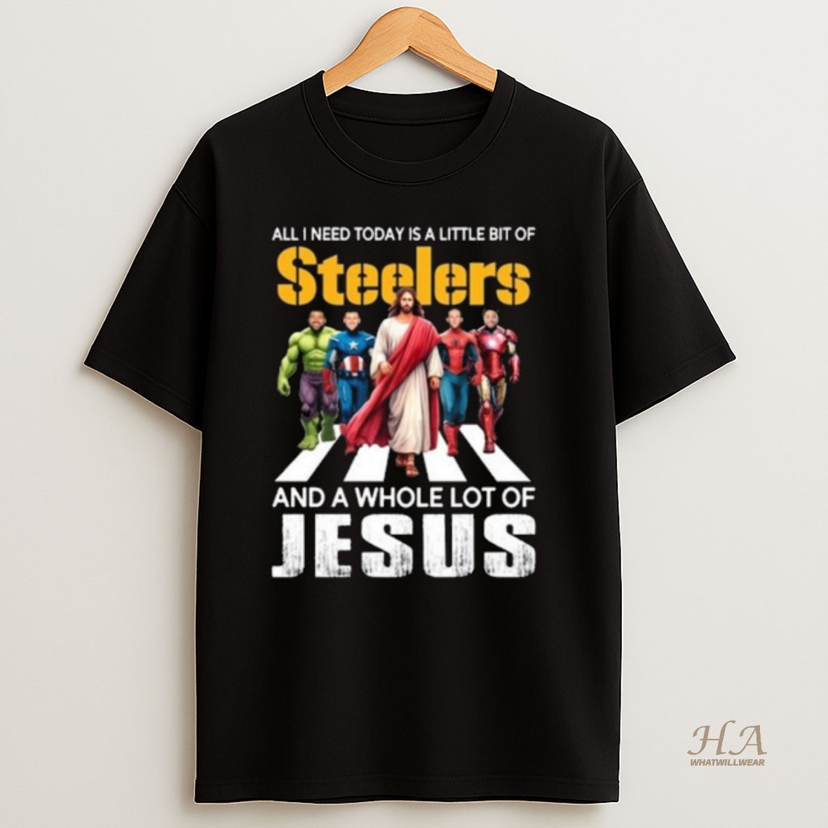 Official All I Need Today Is A Little Bit Of Pittsburgh Steelers And A Whole Lot Of Jesus 2025 Long Sleve T Shirt