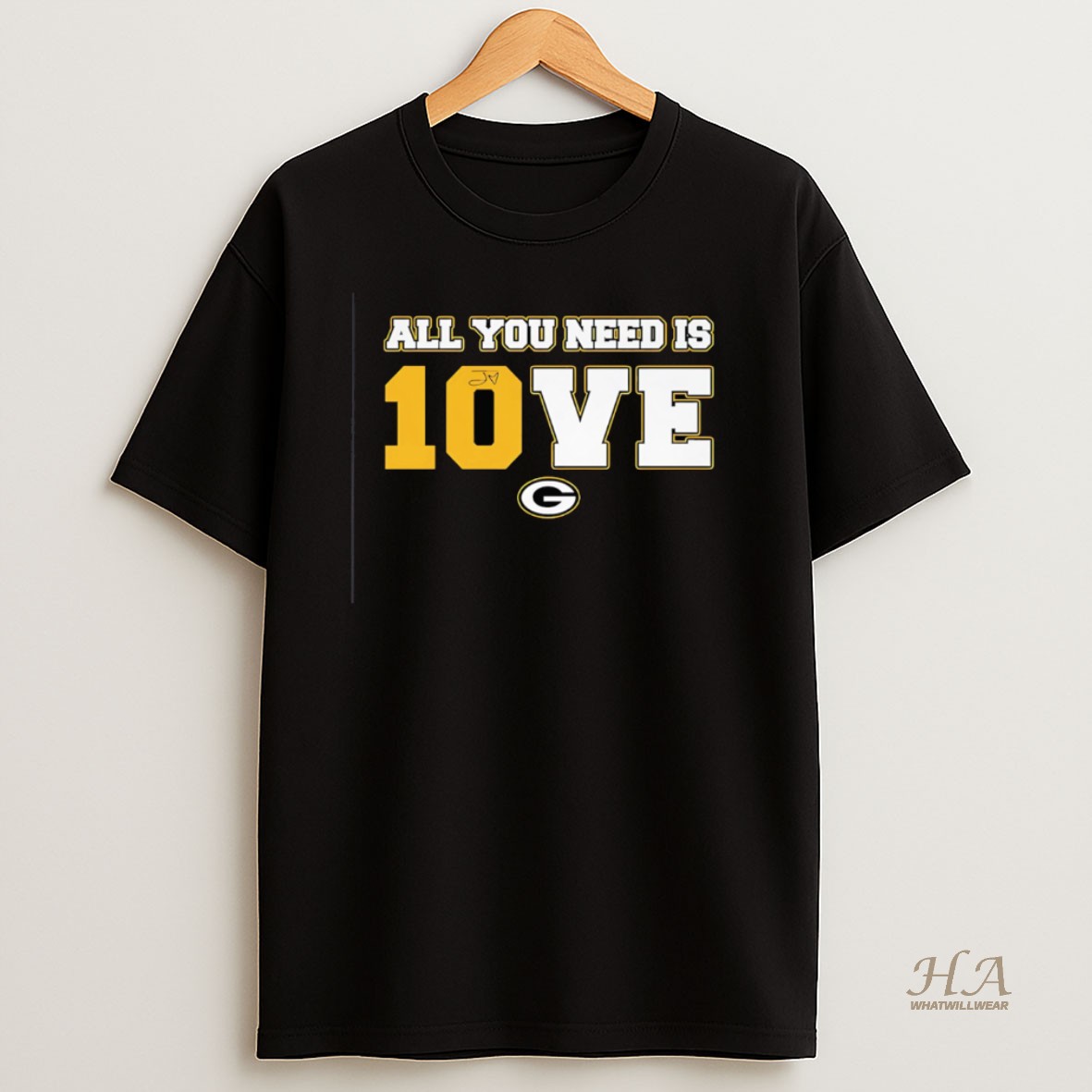Official All You Need Is 10ve Green Bay Packers T Shirt