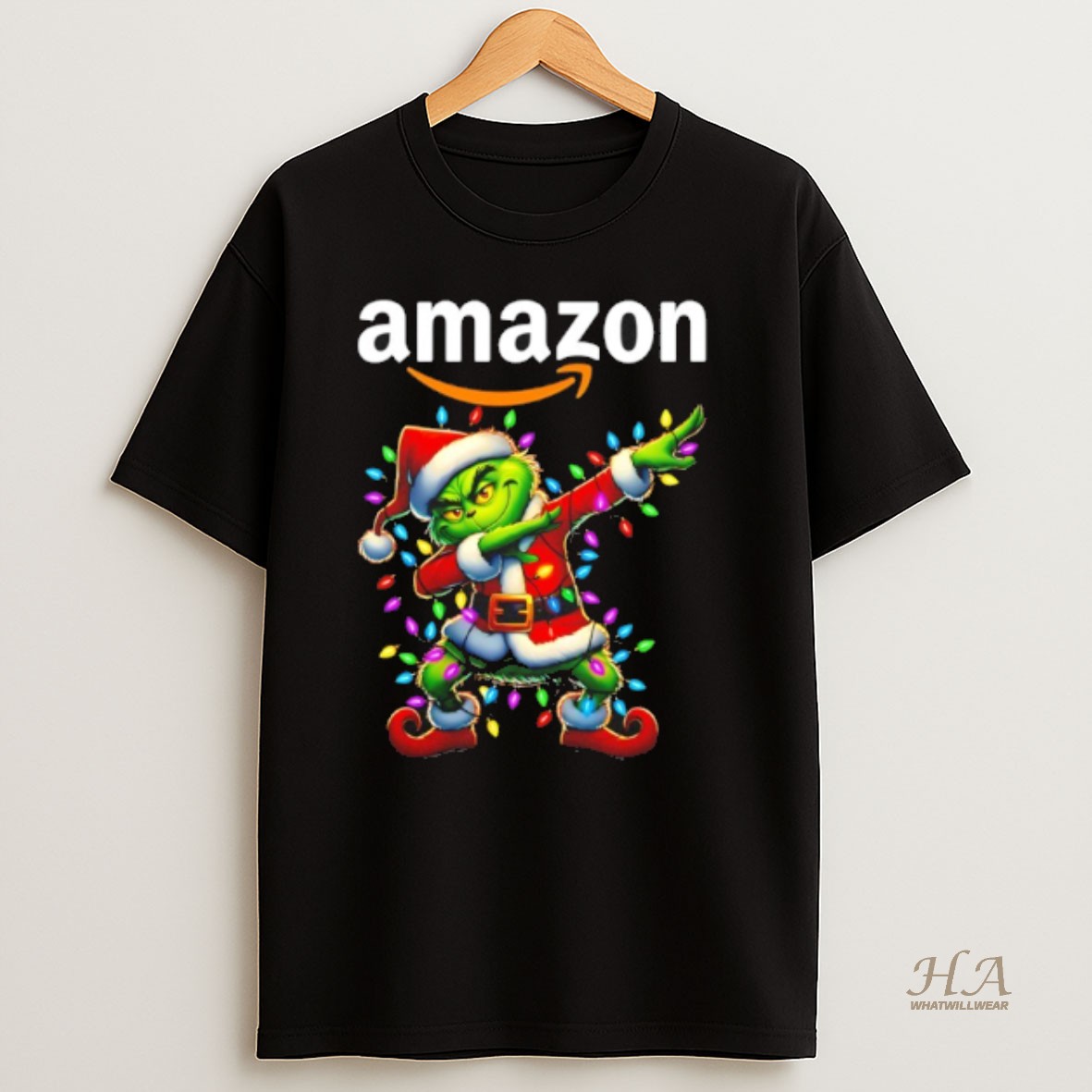 Official Amazon X Grinch Dabbing Christmas 2025 Shirt